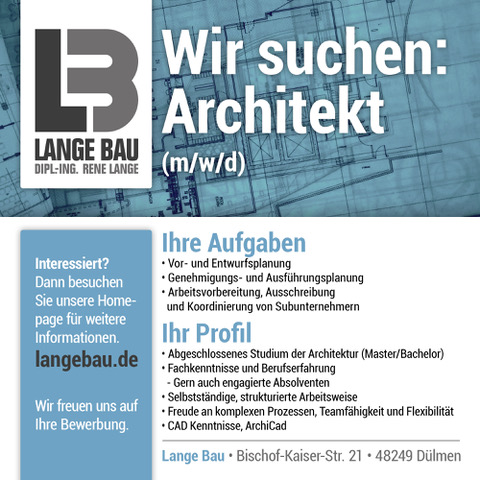 Architekt gesucht
