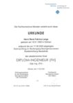Urkunde Diplom-Ingenieur (FH)