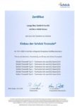 Zertifikat der Firma Schöck